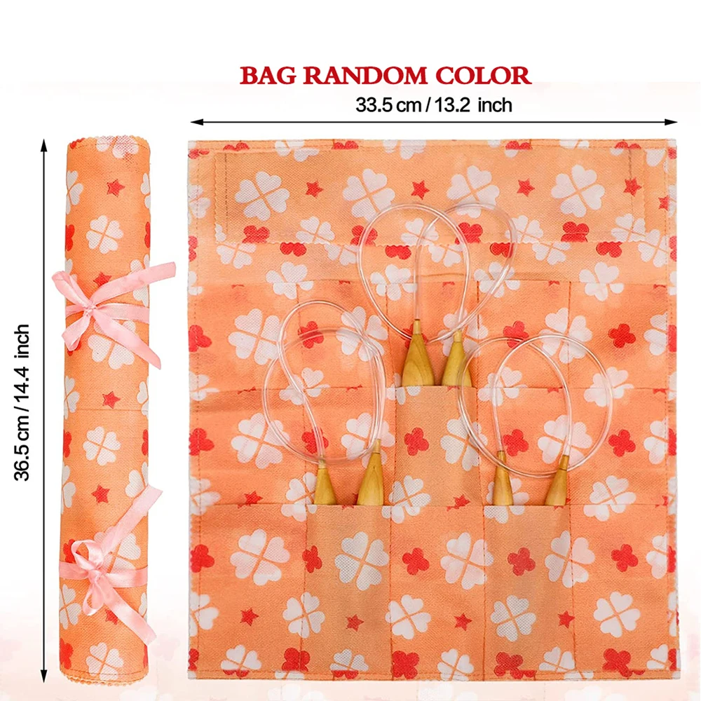 Набор круглых спиц для вязания 3 шт. большие спицы сделай сам с сумкой хранения и