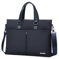 mens business casual bag oxford cloth briefcase mens tote bags blue high quality male business leather large capacity black