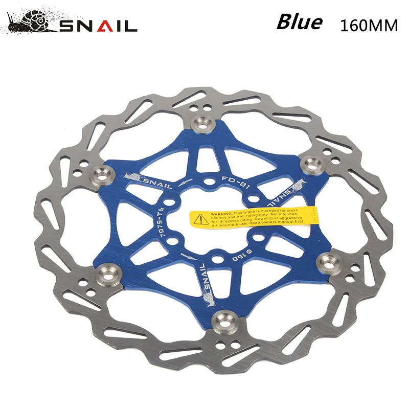 

SNAIL Bicycle Brake Six-nail Disc Rotor 60mm 180mm 203mm Disc Brake Pads Hydreaulic Brake Pad For MTB Mountain Floating