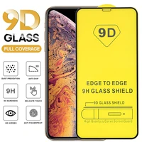 50pcslot 9d full cover tempered glass for iphone 13 pro max 11pro 12 pro 12mini xr x xs max 6 7 8 plus screen protector film