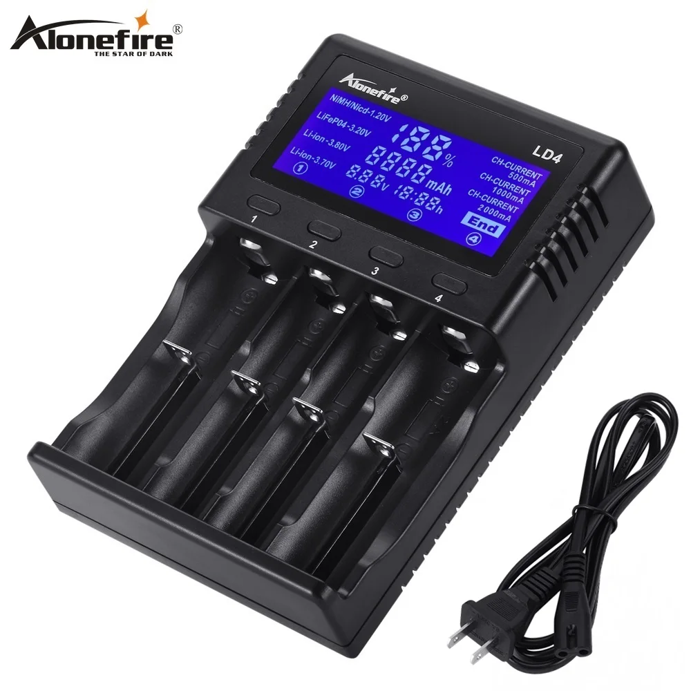 Фото - Alonefire LD4 Universal Battery Charger LCD Display Speedy Smart Charger for Rechargeable Batteries Ni-MH Ni-Cd AA AAA Li-ion 12 solts multiple smart charger lcd display for aa aaa rechargeable battery fast charging charger for ni mh ni m 2a 3a batteries