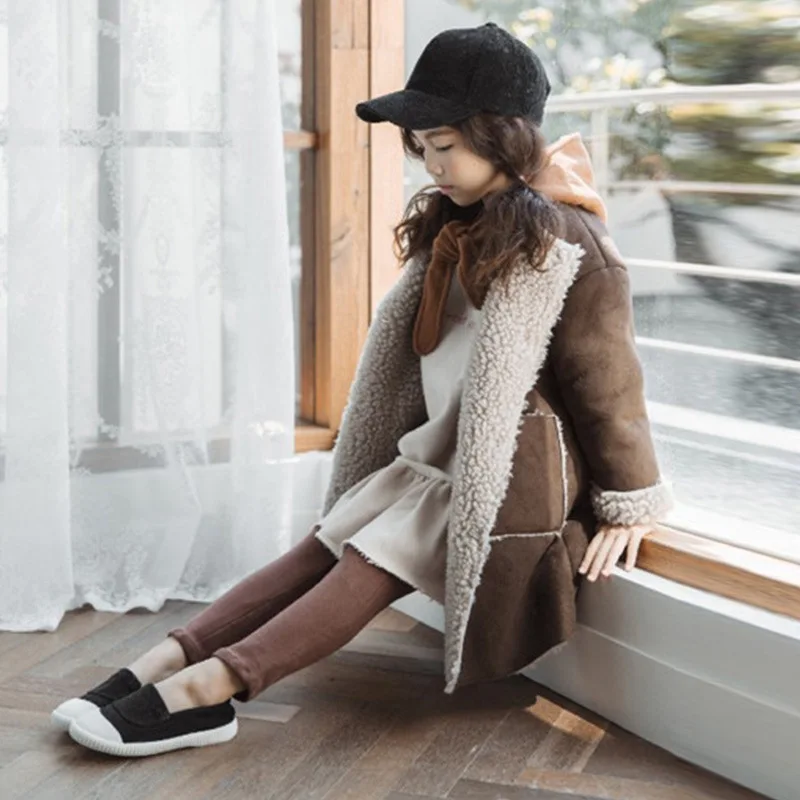 Пальто для девочек коллекция 2019 года сезон осень зима Новинка повседневное