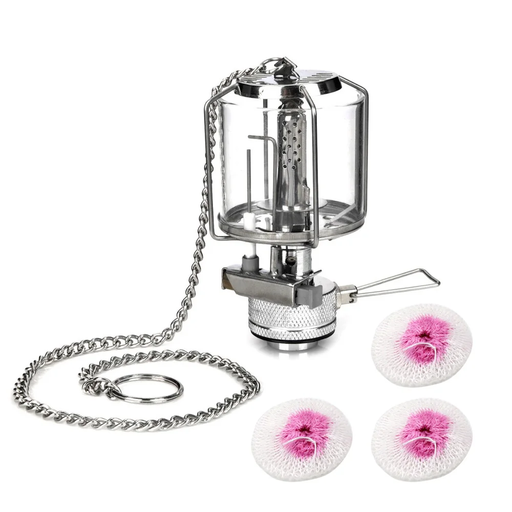 

Портативная газовая мини-лампа со стеклянной крышкой для кемпинга и походов