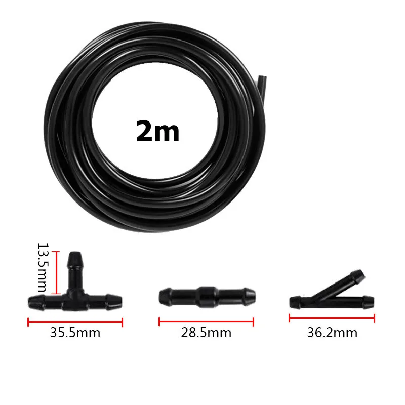 5 шт./компл. 2 м Универсальный Омыватель лобового стекла автомобилей шланг