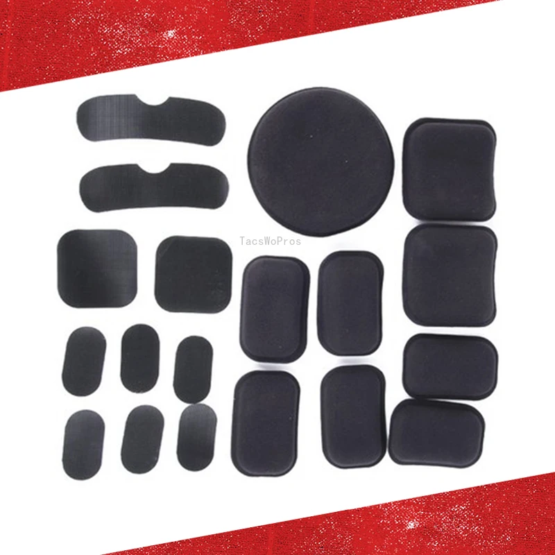 

Military Helmet Inner Pads Army Tactical Fast Helmet 19 PCS Pads Hunting Shooting Helmet Comfortable Soft Cushion Pads
