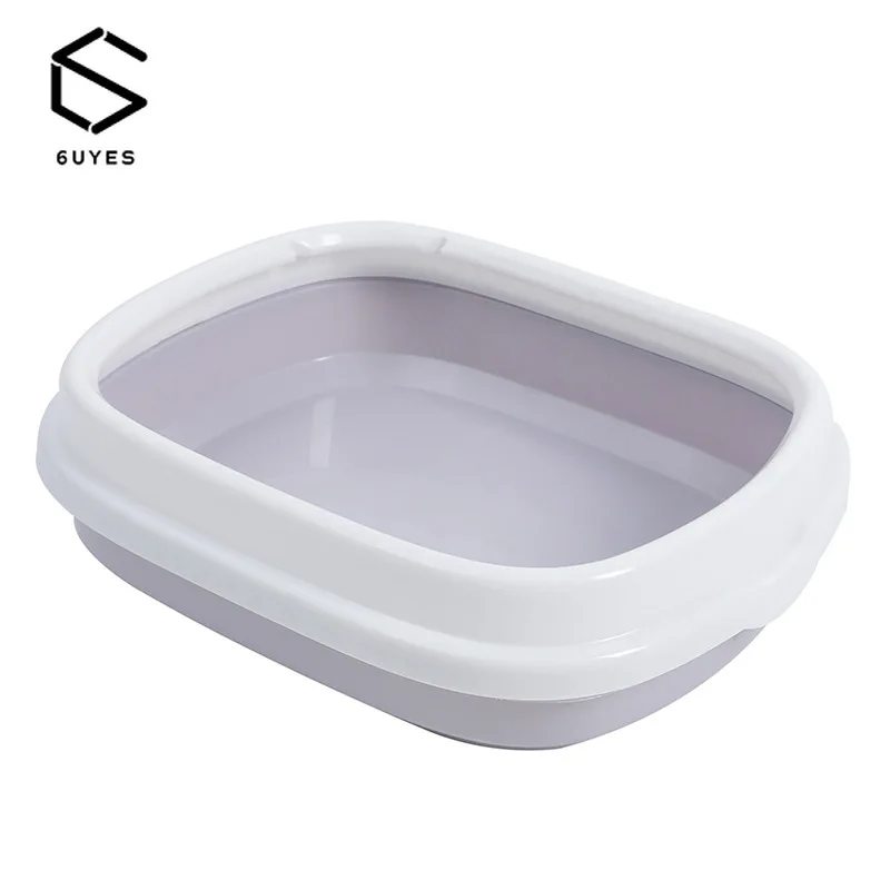 

Semi closed cat litter basin large split open Cat Toilet splash proof cat supplies to cat shovel wholesale cat litter box pets