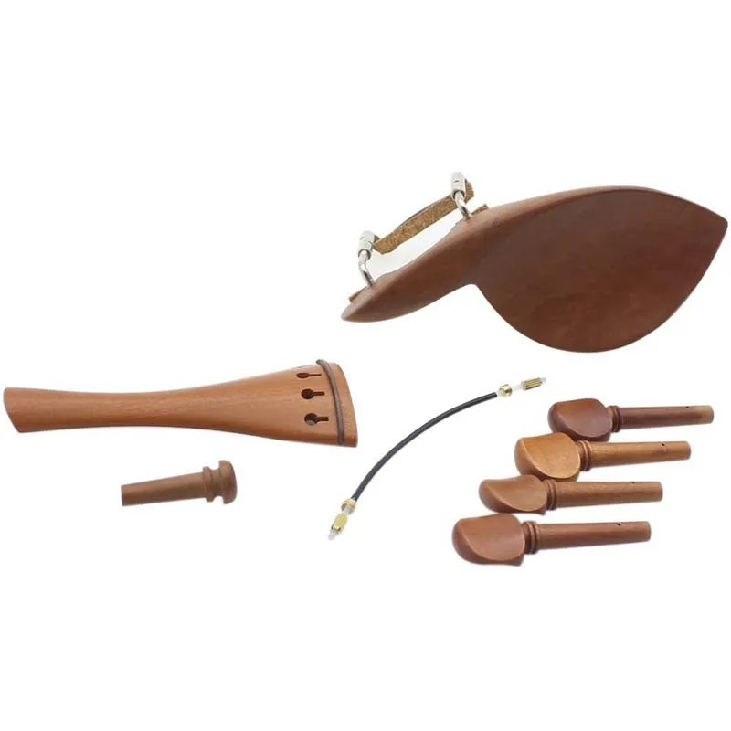 4/4 набор аксессуаров для скрипки подбородка Chinrest Jujube Wood с настройкой Peg Tailpiece Tailgut