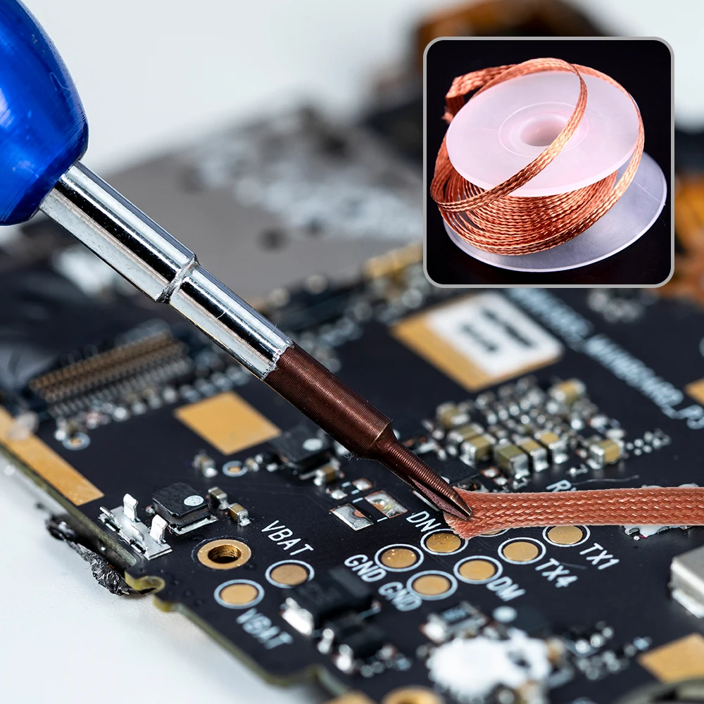 

1.5mm 2mm 2.5mm 3mm 3.5mm Width 1.5M/ Length Desoldering Braid Welding Solder Remover Wick Wire Lead Flux BGA Repair Tool