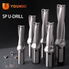 Сверло YOUNIO SP, индексируемая пластина для сверления металла, 13-50 мм, глубина 2D, 3D, 4D, U, токарные станки, водяная дрель с ЧПУ