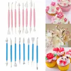 8 шт.компл. Инструменты для выпечки, пластиковый нож для теста, глазурь, зеркальное украшение, простой Гладкий Зазубренный Край, шпатель, режущий инструмент