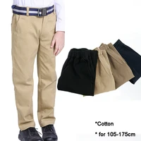 boys pants school cotton trousers adjustable waist 8 10 12 years teenage boys pants children girl uniform clothes