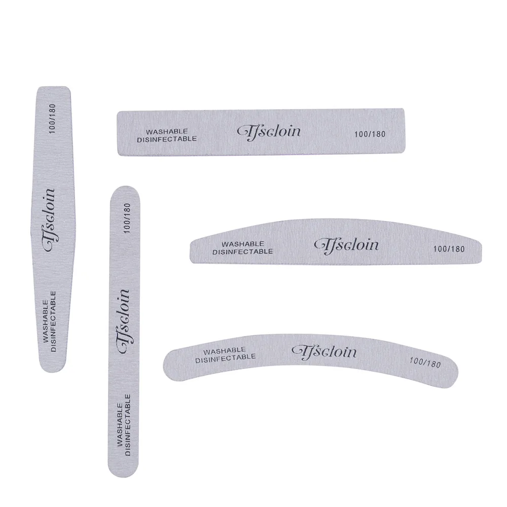 Набор профессиональных шлифовальных пилок для ногтей набор из 10 шт./лот серого