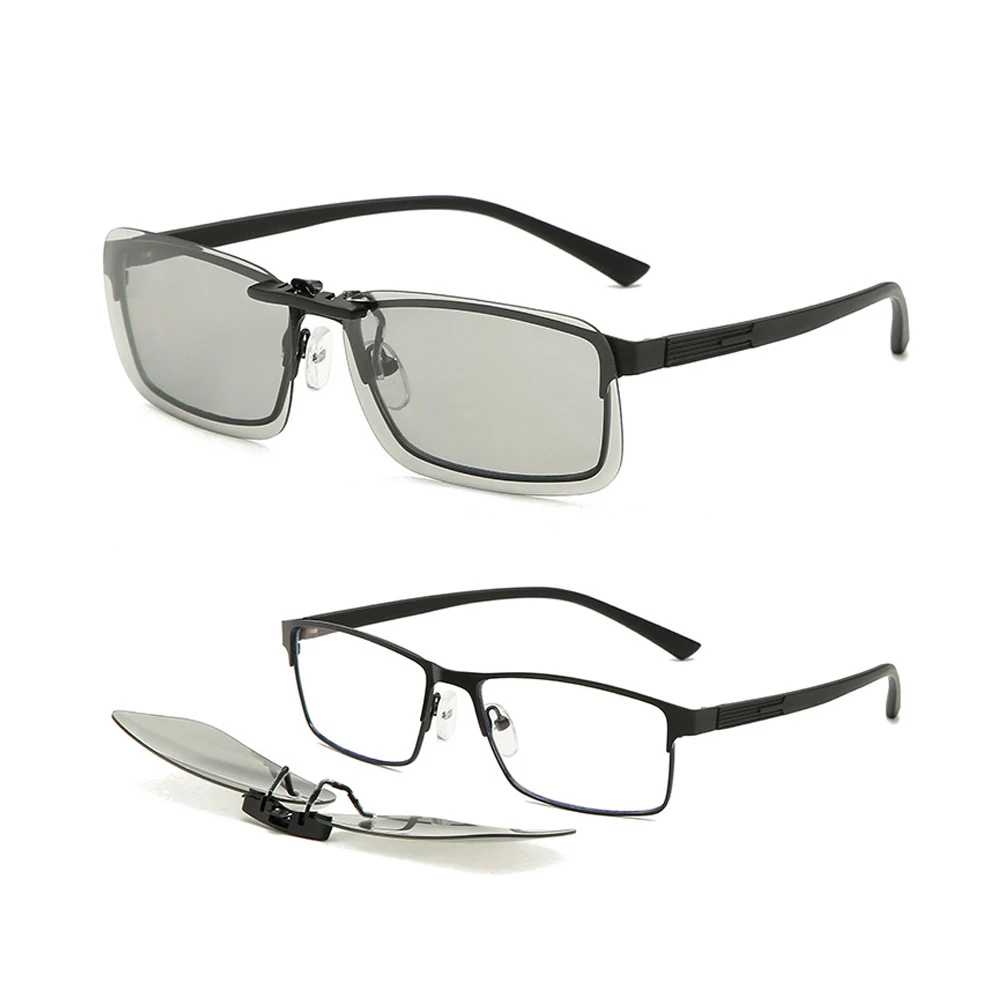 2019 Новые квадратные поляризованные очки на клипсах для ночного вождения с