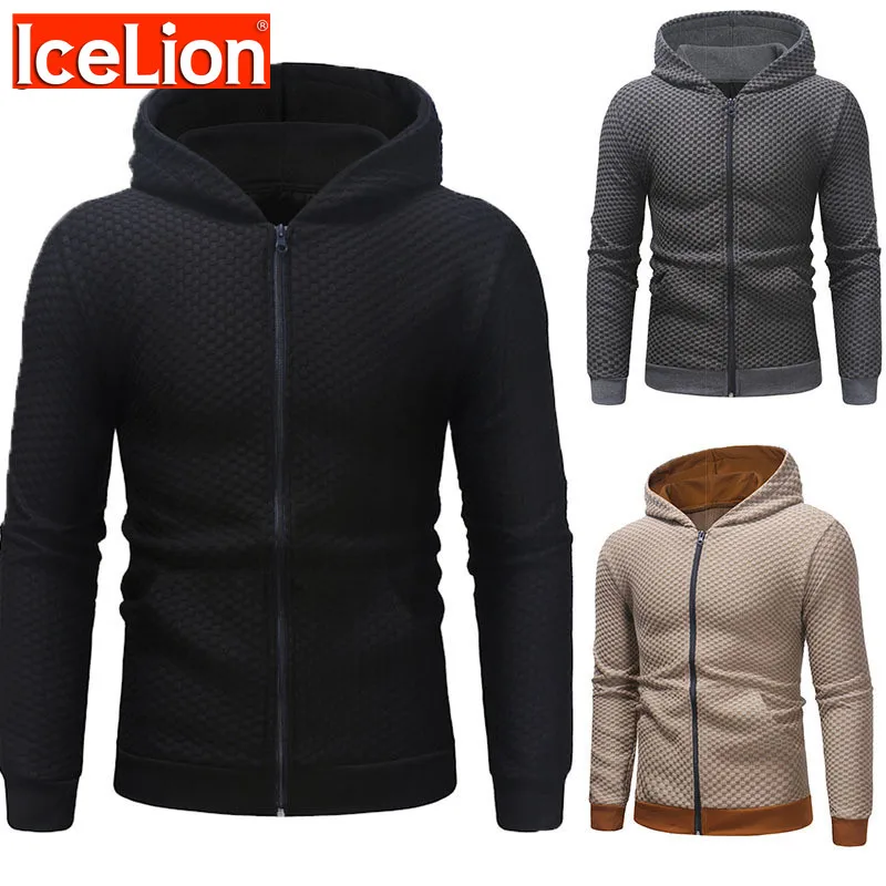 

IceLion 2021 New Fashion Hoodies Men Solid Color Long Sleeve Men's Sweatshirts Sportswear Fitness Casual Hoody Streetwear Hoody
