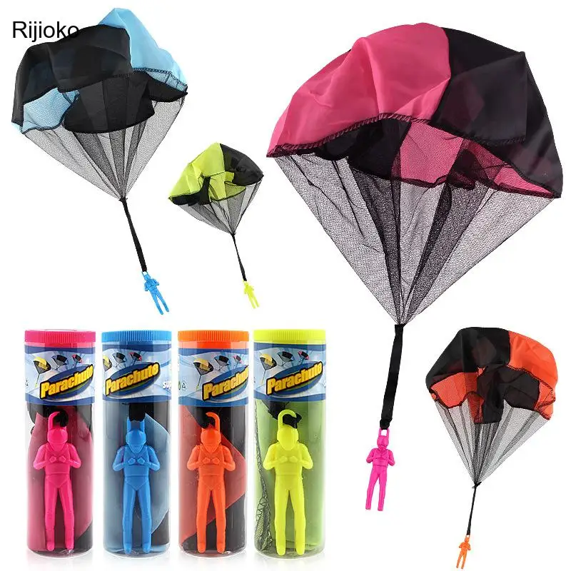 

4Set Kids Hand Throwing Parachute Toy For Children's Educational Parachute With Figure Soldier Outdoor Fun Sports Play Game
