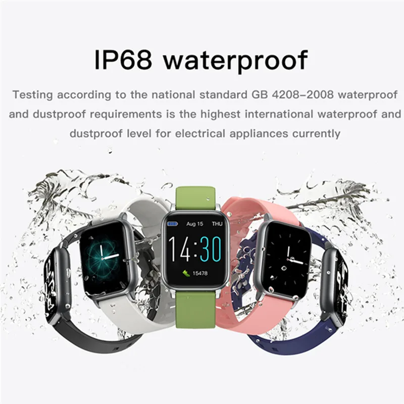smart watch men women led full touch fitness tracker blood pressure waterproof smartwatch for android ios from xiaomi youpin free global shipping