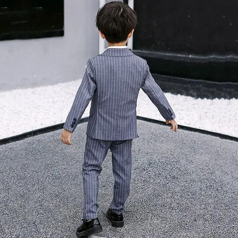

Children Flower Boys Suits Kids Blazer Formal Dress Suit For Weddings Birthday Clothes Set Jacket Shirt Vest Pants Tie 6pcs K319