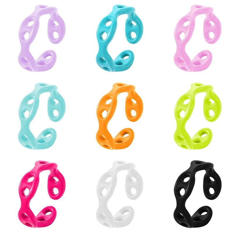 

2021 Korea Colorful Fashion Resin Fruit Ring Set Metal Geometric Irregular Open Rings for Women Party Wedding Jewelry Ring Set