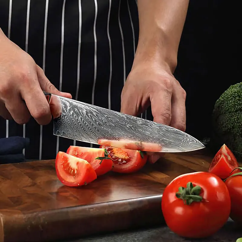 Кухонные ножи мужские из дамасской стали VG10 профессиональные японские шеф-ножи 67
