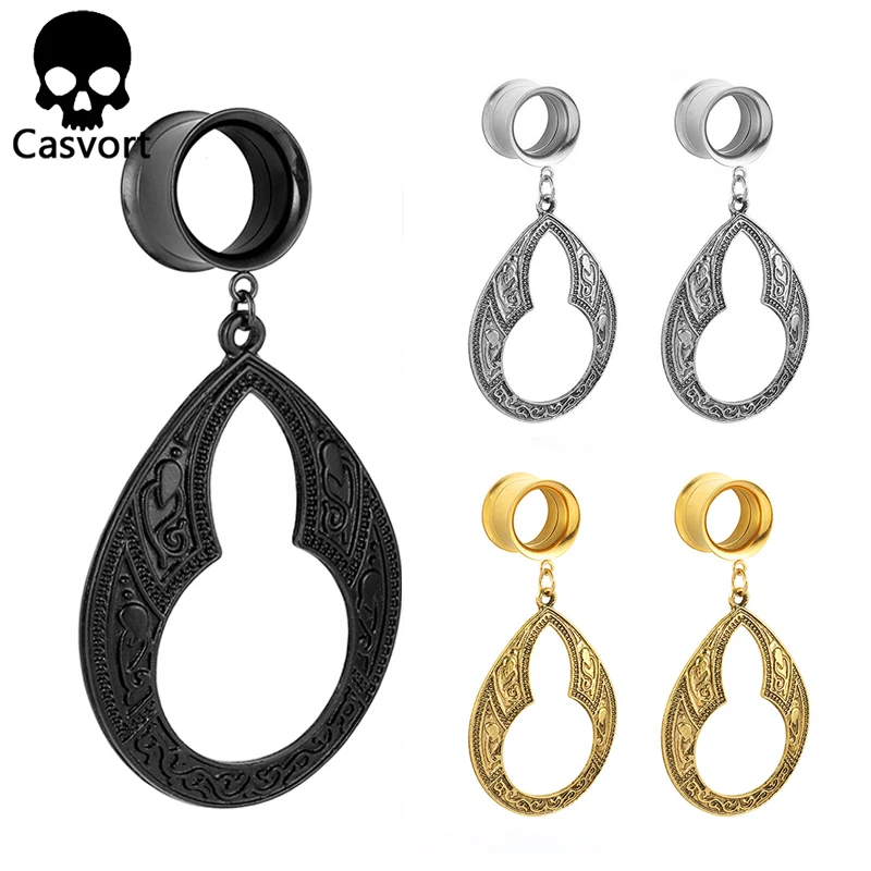 Casvort новые спиральные болтающиеся затычки для ушей пирсинг ювелирные изделия