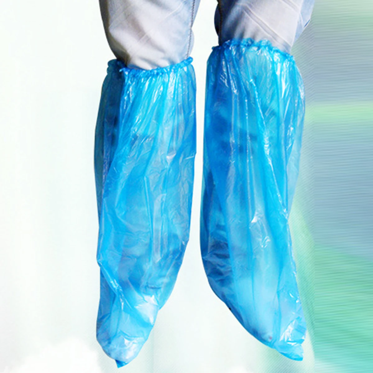 

1 Pair Shoe Cover Disposable Shoe Cover PE Waterproof Overshoes Rainproof Long Tube Protective Shoe Covers Dropshipping