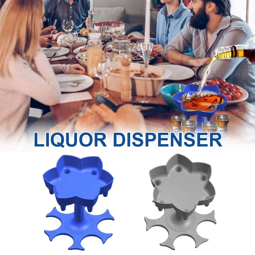 

Drinking Dispenser Holder 6 Shot Drinking Games Shot Glasses Wine Plastic Dispenser Party Dispenser Tool Kitchen Bar Accessories