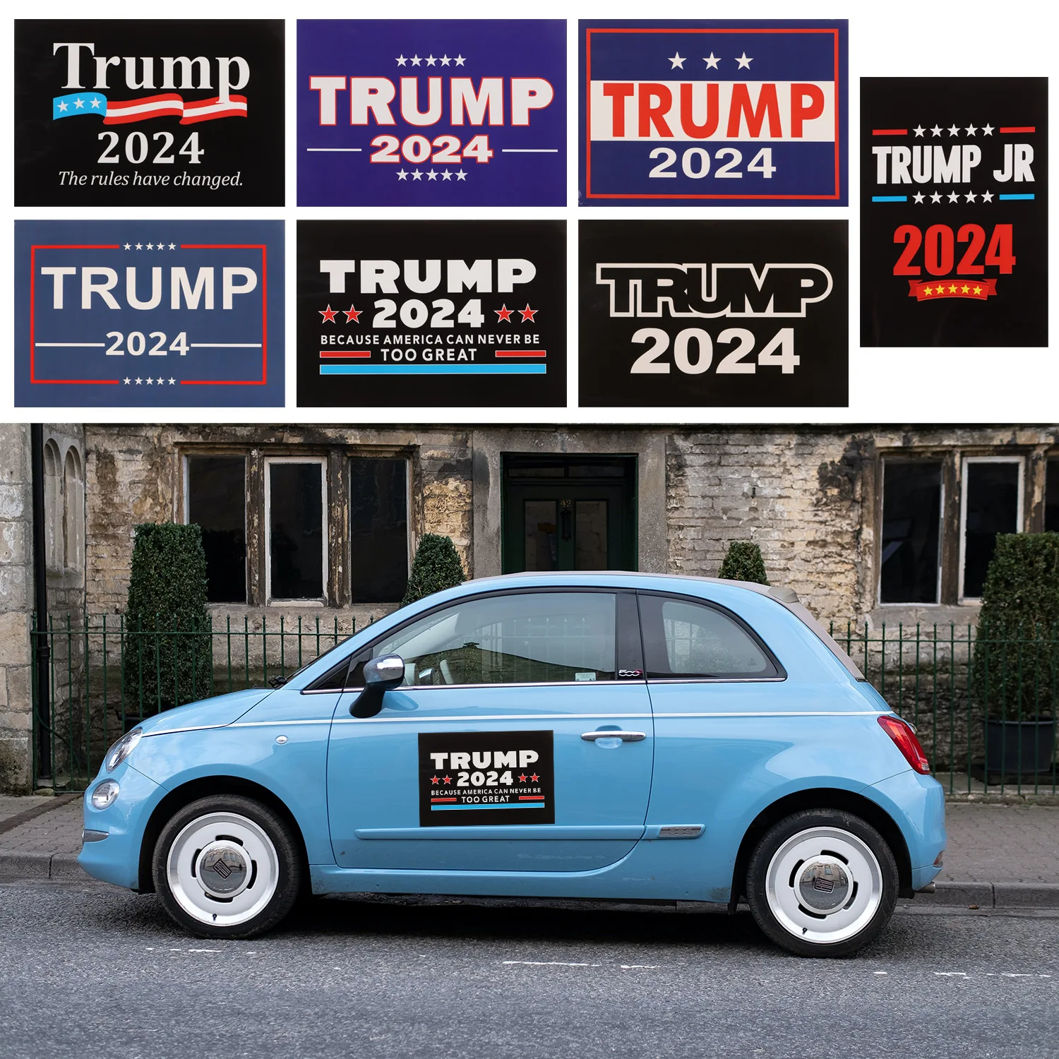 Наклейки на автомобиль Трамп 2024 водонепроницаемые самоклеящиеся патриотические
