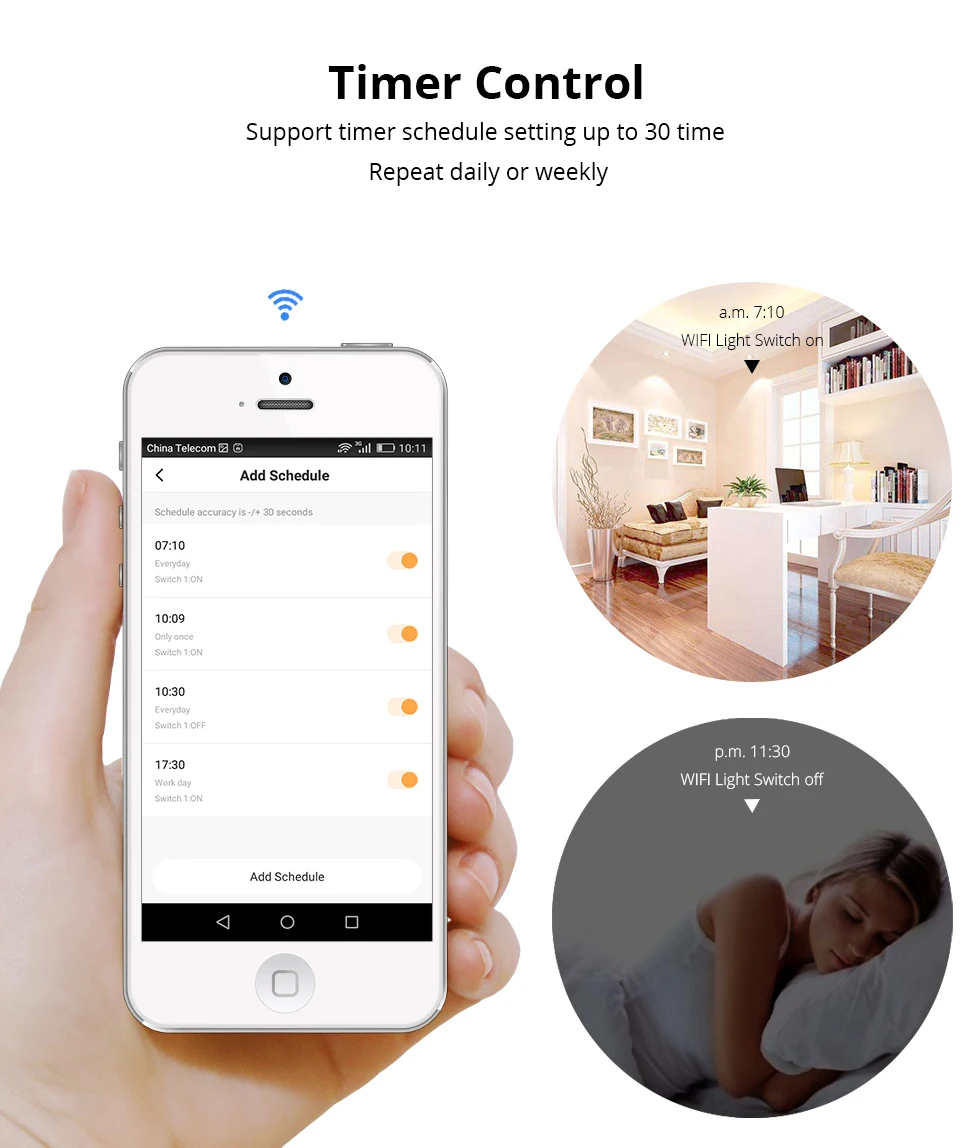 Умный переключатель Zemismart для лампы Alexa Echo Google Home Enable Smart Life 1 банда физических переключателей с большой кнопкой