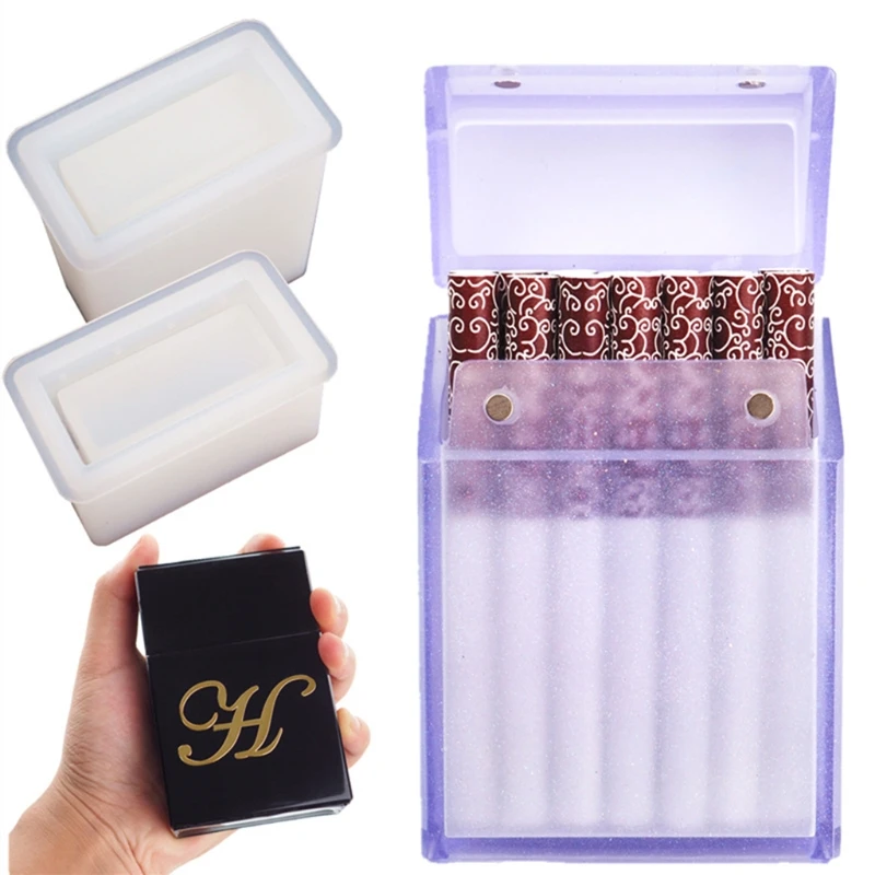 

1 Set Cigarette Box Epoxy Resin Mold Cigaret Storage Case Silicone Mould DIY Crafts Soap Plaster Casting Tools