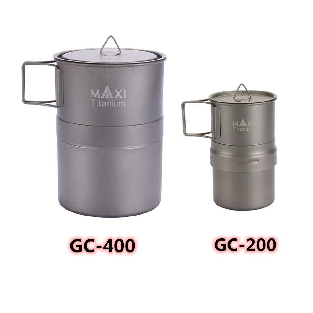 TOAKS MAXI легкий портативный титановый чайник для кофе Moka плита эспрессо 200 мл/400