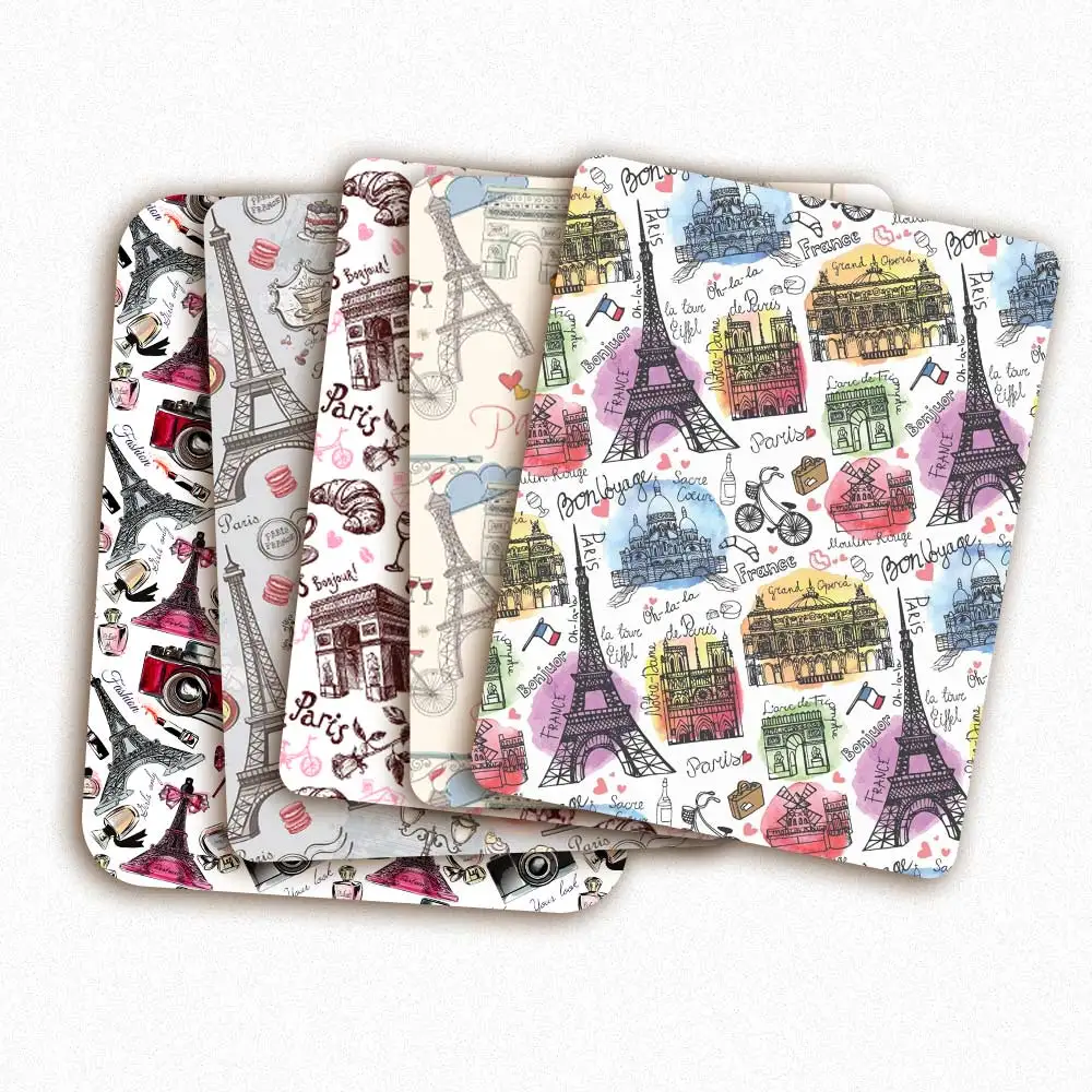 

Polyester Cotton Fabric By Meter France Eiffel Tower Patchwork Fabric for Sewing Needlework DIY Dress Crafts Materials 45*145cm