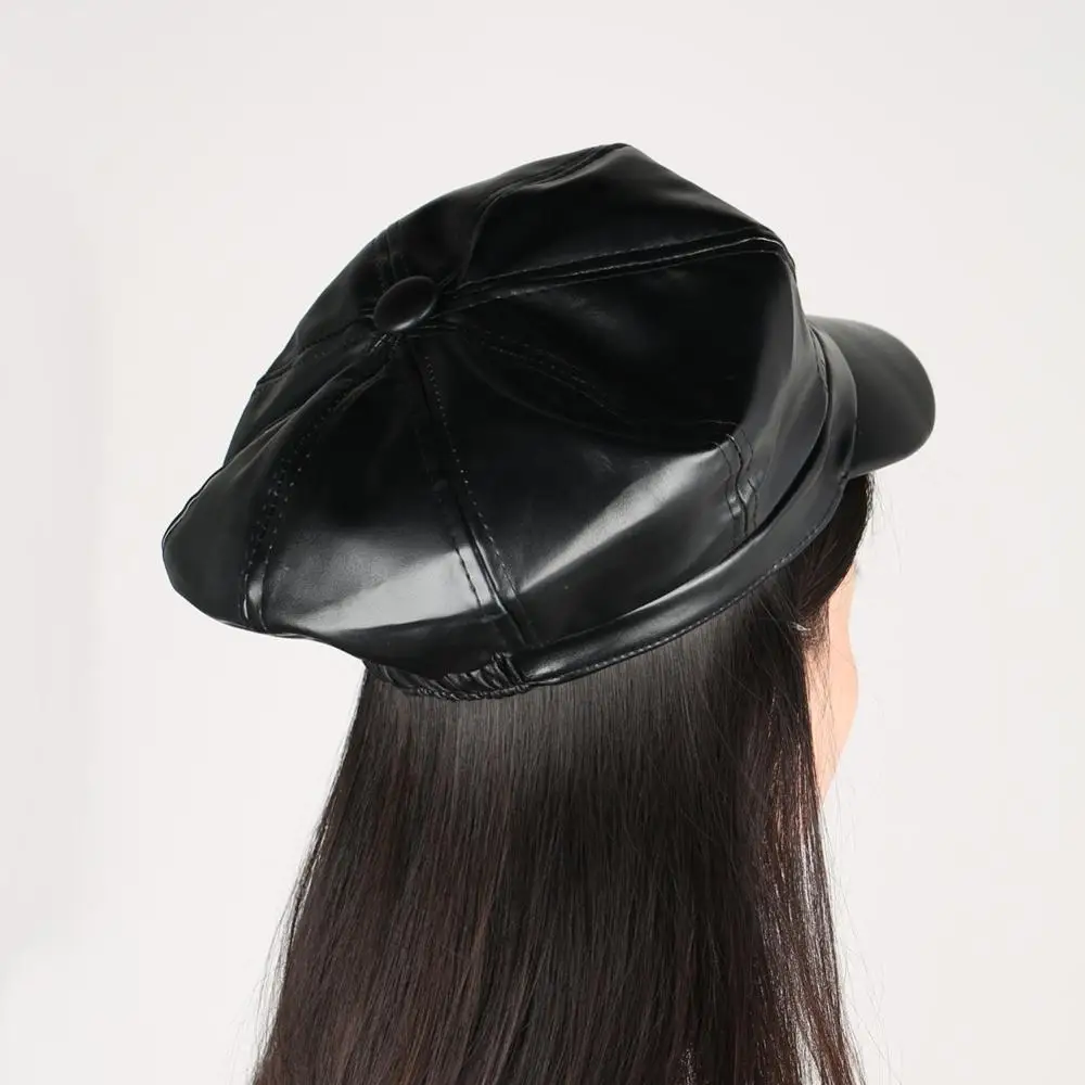 Женские Зимние береты шляпа художника берет в стиле винтаж Твердые крышки