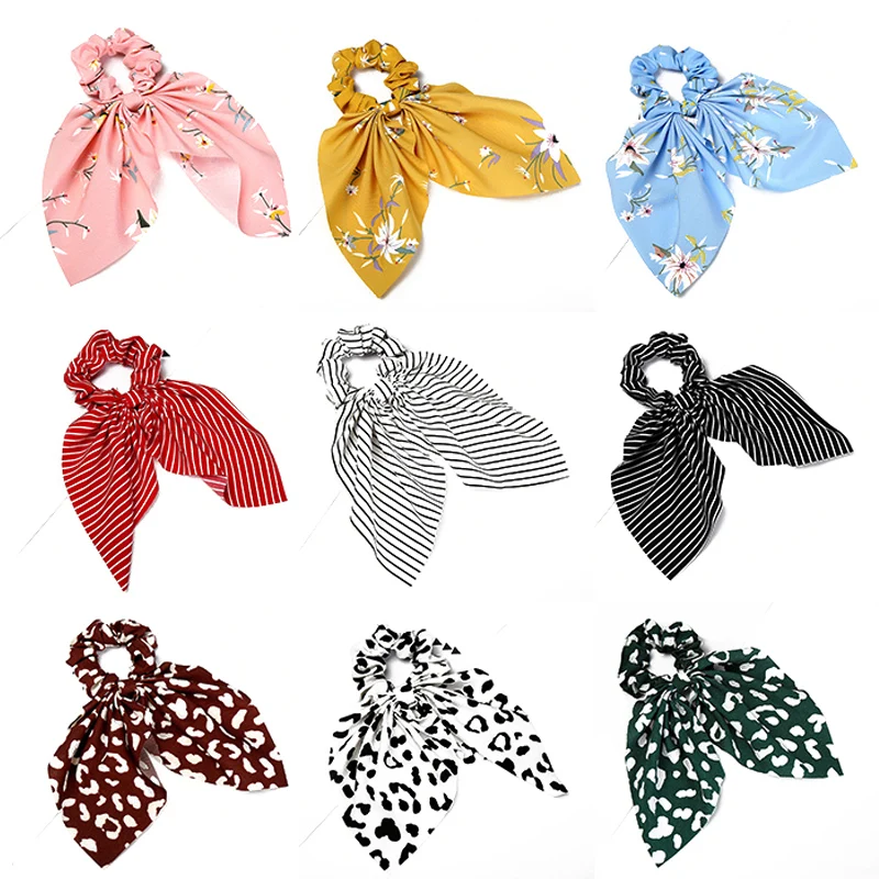 Винтажный женский головной убор DIY с узлом и бантом стримеры для волос резинки