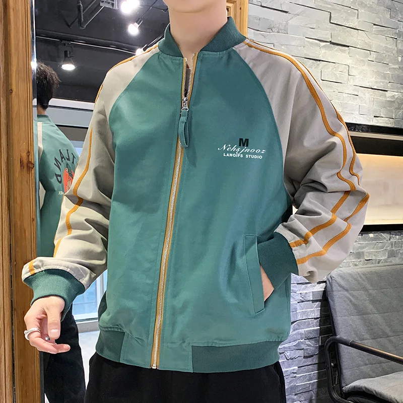 Куртка FOJAGANTO мужская с воротником-стойкой Модный повседневный пиджак свободного