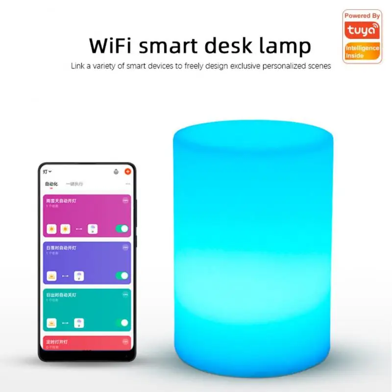 

Tuya Wifi Smart Nightlight RGB LED Timing Desk Lamp Restaurant Coffee Bar Party Decor Lights APP Voice Control Alexa Google Home