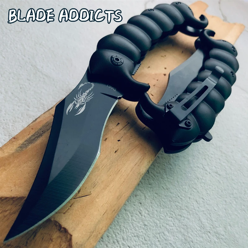 

Scorpion Tactical Folding Blade Knives Pocket Survival Knife Outdoor Combat Gear Hunting Camping Fishing EDC Tools kitchen fruit