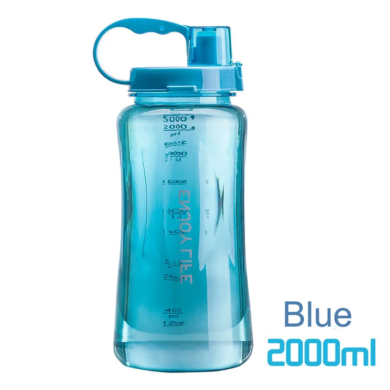 Большая емкость 1Л/2л пластиковая бутылка для воды спорта на открытом воздухе