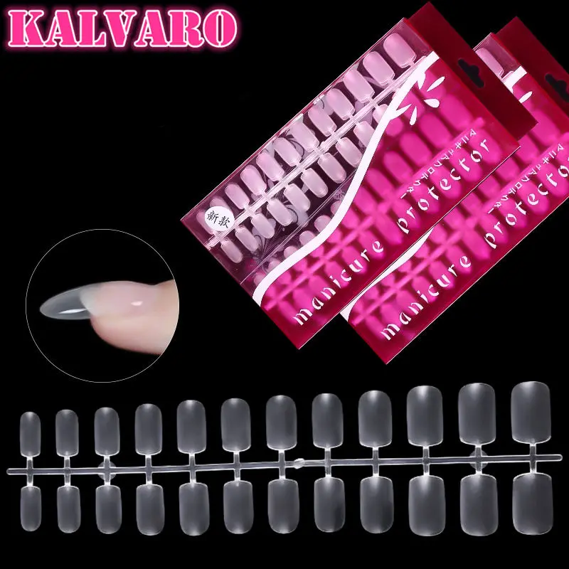 Kalvaro 288 шт./кор. накладные ногти профессиональные ультра-тонкие накладные ногти Акриловые искусственные полное покрытие накладные ногти прозрачные/натуральные маникюрные наконечники