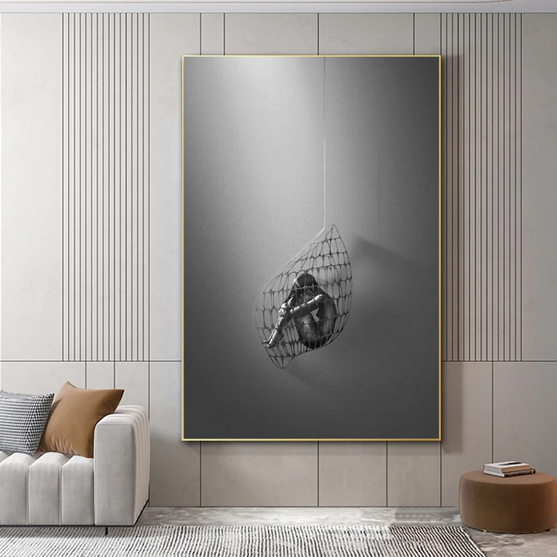 

Abstract Figures Canvas Painting Nordic Girl Statue Wall Art Poster Print Wall Picture for Living Room Hotel modern Home Decor