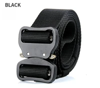 men military tactical belt nylon alloy fashion metal quick release buckle elastic man training battle waist belt without sewing