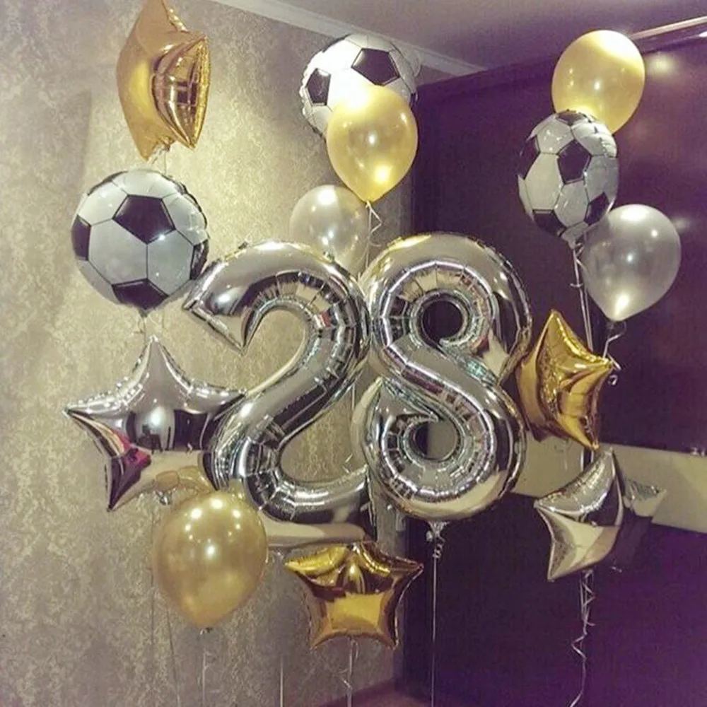 1 Набор футбольных шаров шары в виде мячей тема латексные воздушные шарики для