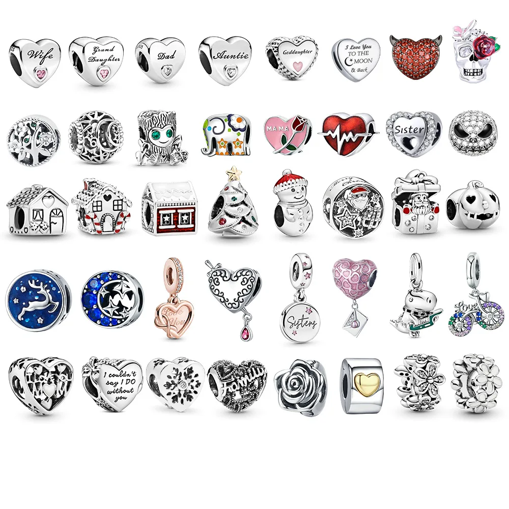 Женский браслет из серебра 925 пробы с подвеской в виде сердца | Украшения и