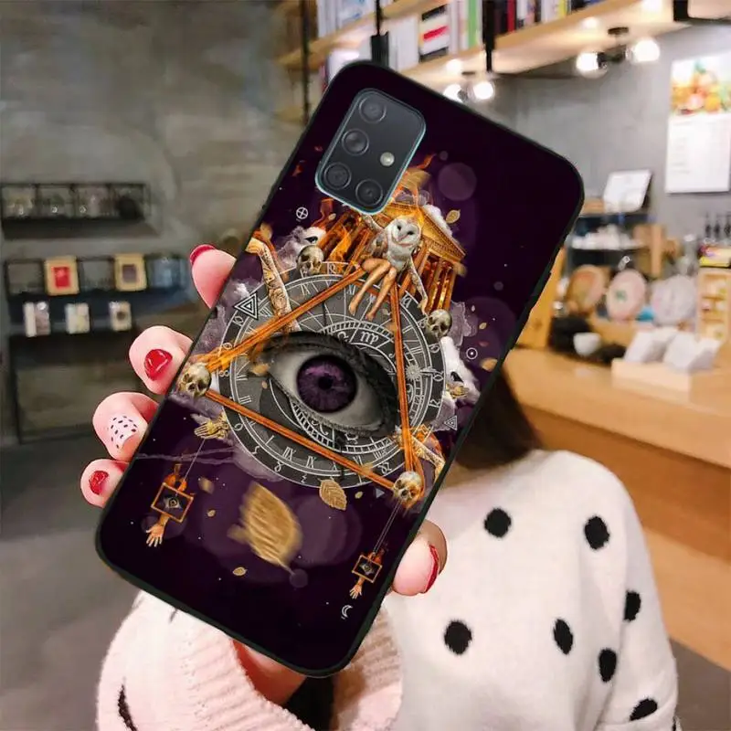 Тонкий жесткий чехол для телефона с символами пирамиды глаз и подсветкой Samsung Galaxy