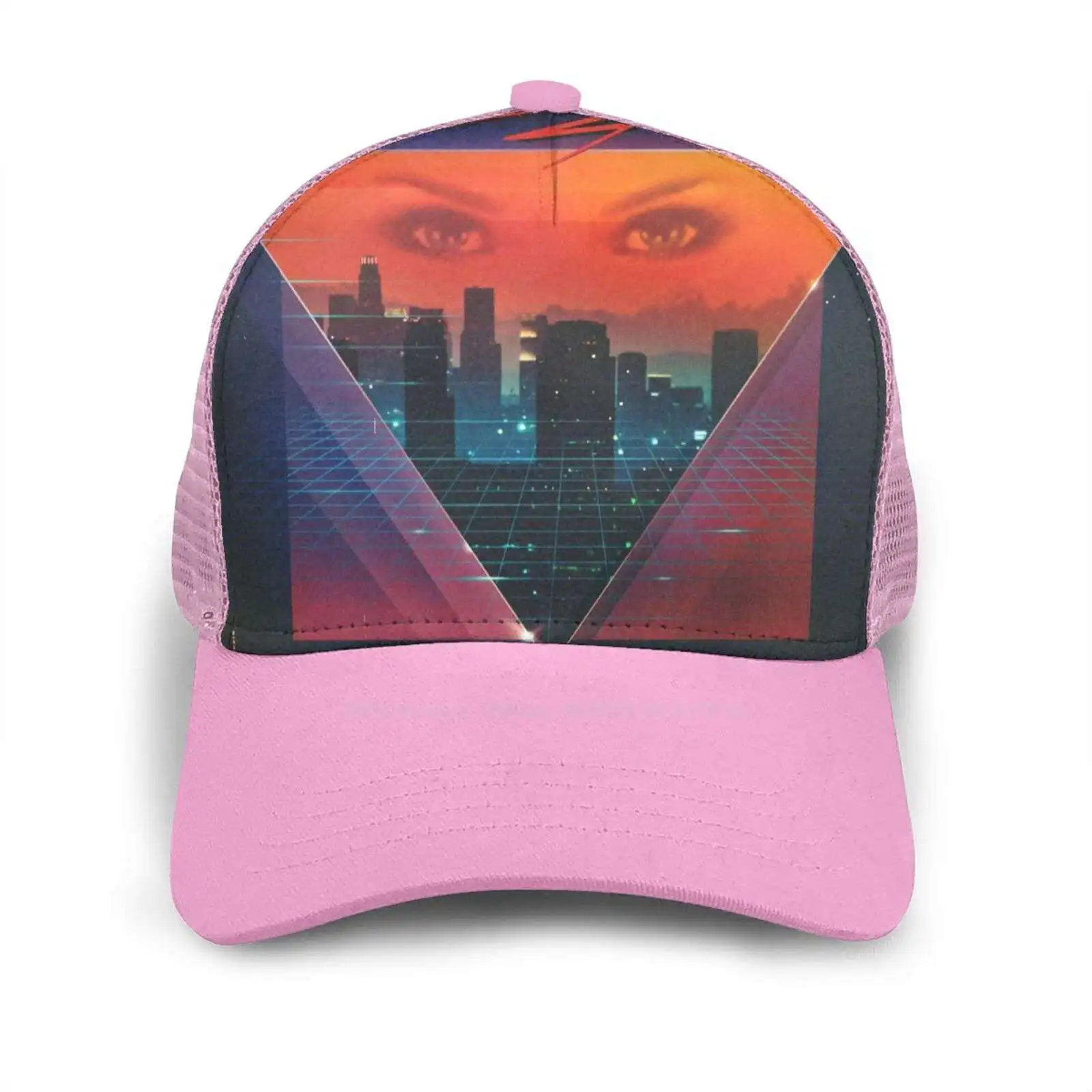

"Feel The Night" Cover Art Curved Edge Mesh Baseball Cap Luxxury Disco Funk Los Angeles Dj Band Edits Lcd Soundsystem Poolside