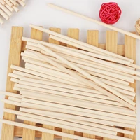 10pcs 12sizes round smooth wooden rods diy crafts food ice lollies making tool woodworking dowel building model accessory