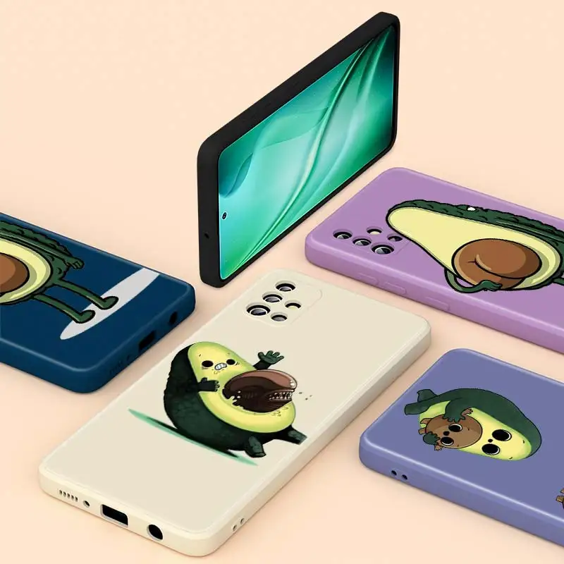 

Fashion milk fruit cartoon For Samsung A20S A02 A72 A71 A32 A31 A20 A30 A21S A91 A81 A52 A51 A50 Capa Liquid Silicone Phone Case