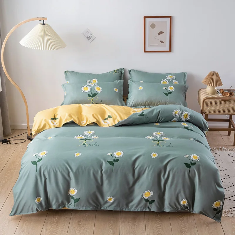 

200/220/240cm Bedding Set with Pillowcase and Bed Sheet Adult Duvet Cover Sets Bedclothes Bed Linen Sheet Qulit Covers