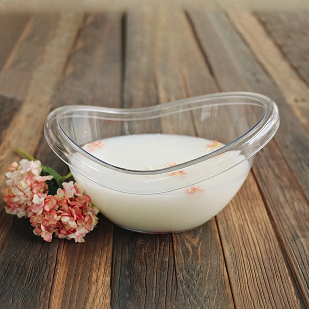 Clear Transparent Newborn Photo Props Mini Milk Bathtub Prop Infant Baby Photo Shoot Posing Bed Furniture Fotografie Accessoires
