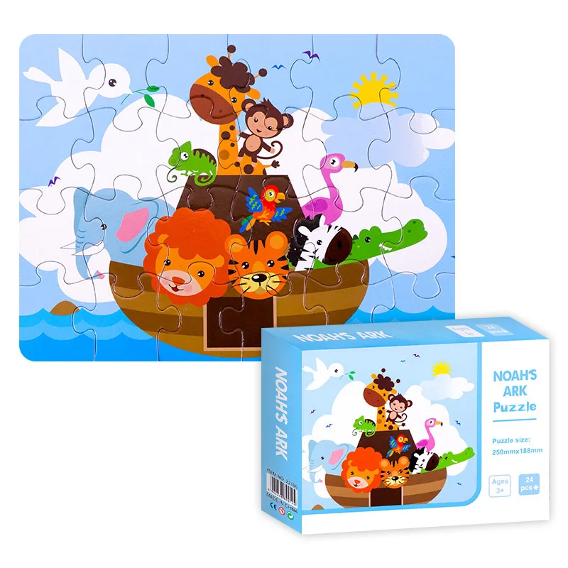 8 Style Animals Paper Jigsaw Puzzles Educational Puzzle For Children Kids Toys Brain Training Games Toys For Children Baby Gift