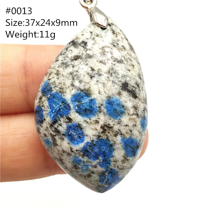 Ожерелье из настоящего природного синий K2 нефрита вулканической кулон ожерелье
